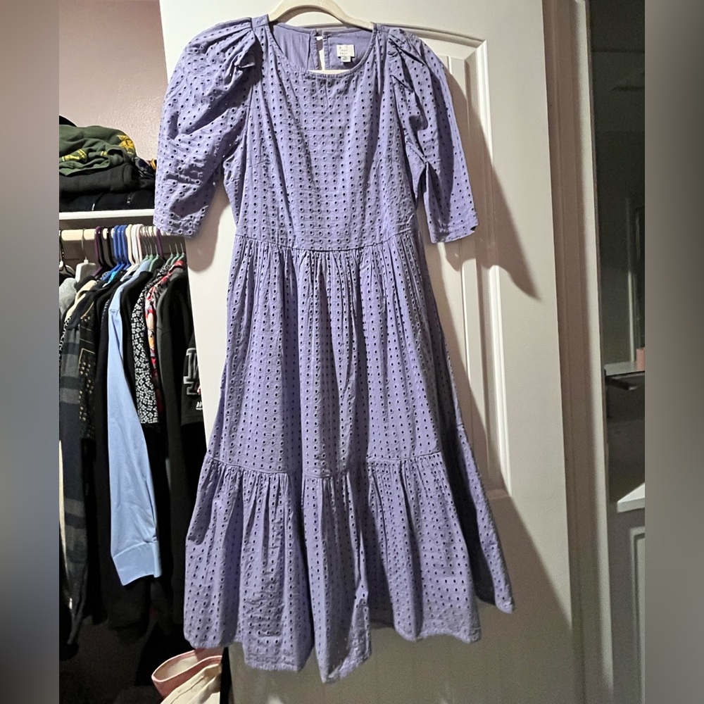 Purple Knee Length Dress